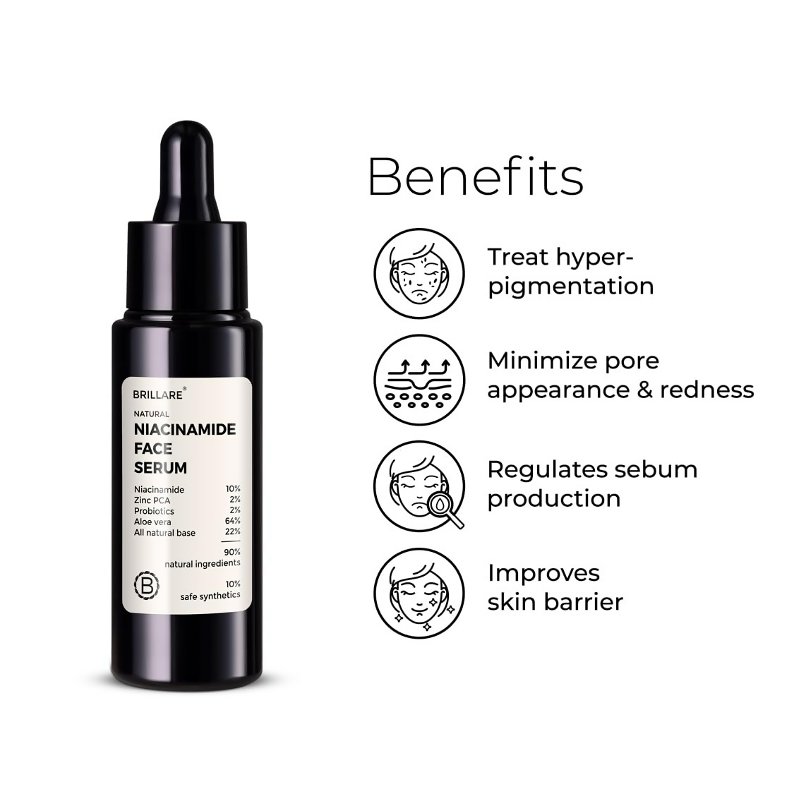 Brillare 10% Niacinamide Serum For Smooth Glowing Skin