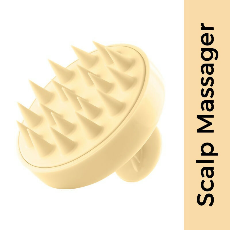 Nykaa Naturals Scalp Massager Brush For Blood Circulation & Natural Hair Growth - Yellow