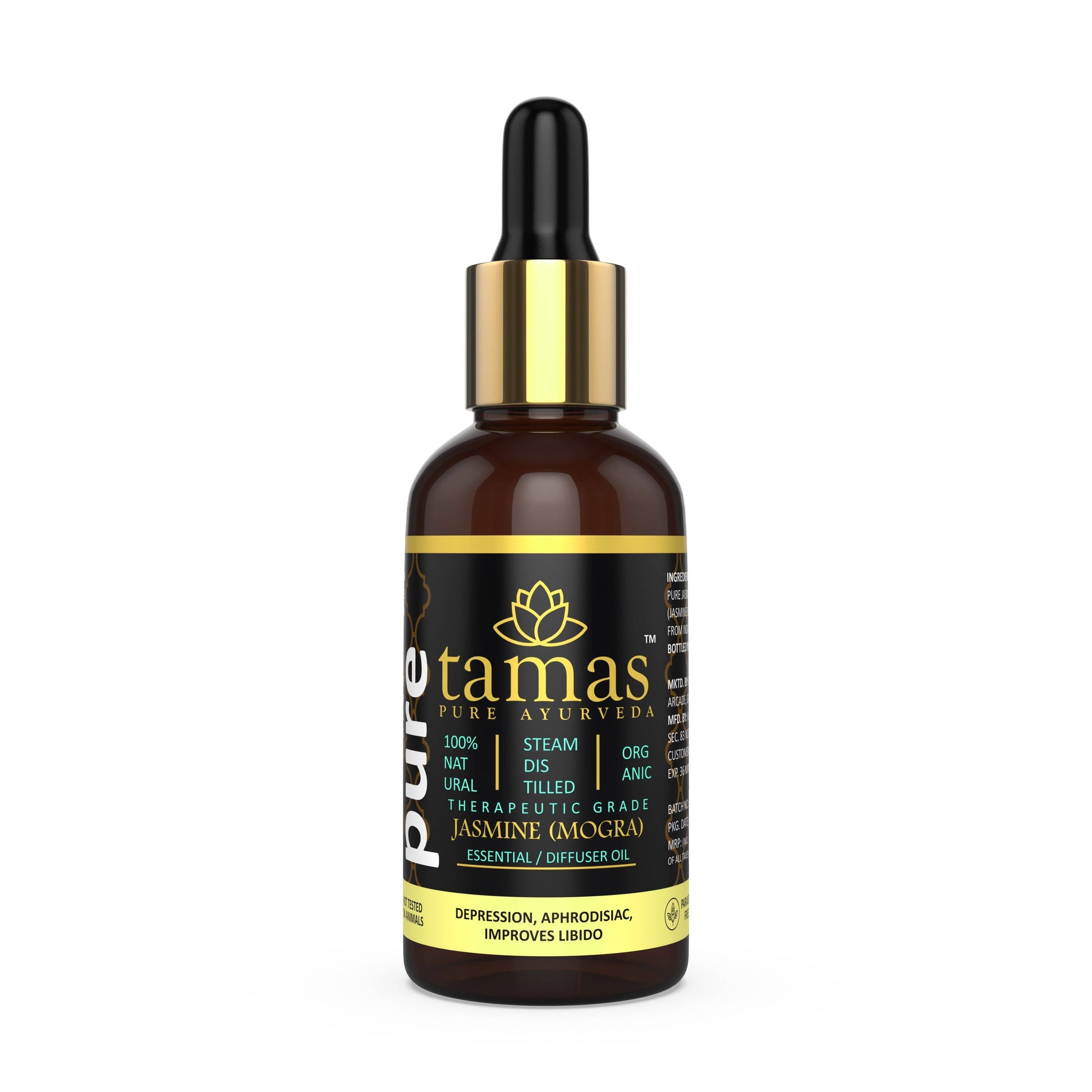 Buy Tamas Pure Ayurveda 100% Organic Jasmine Mogra Essential Oil-USDA Certified Organic from DrMediCart, Ship from India to USA