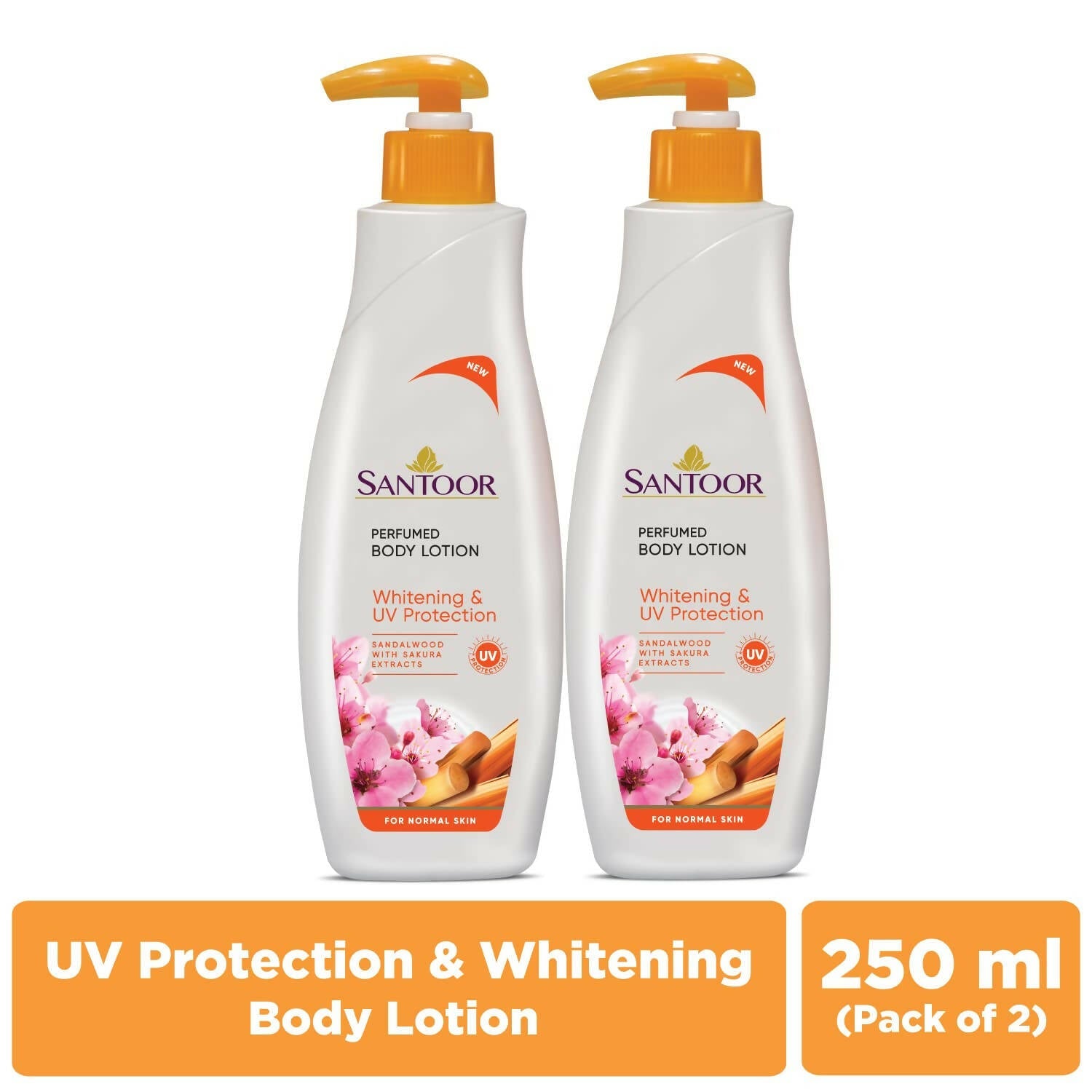 Santoor Body Lotion Whitening And UV Protection