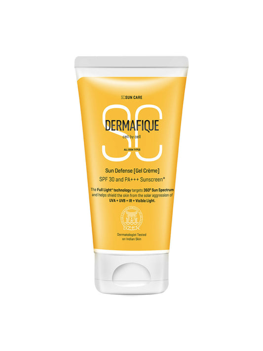 Dermafique Sun Defense Gel Creme SPF 30 Sunscreen, Prevents Tanning And Pigmentation