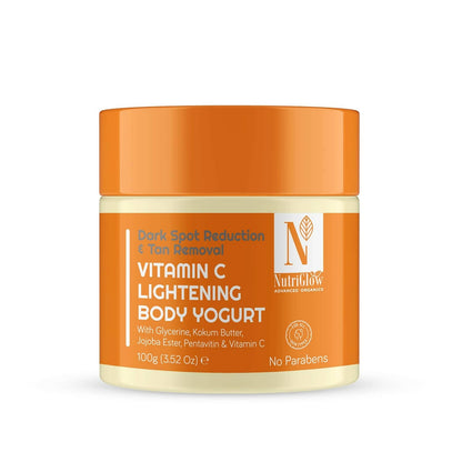NutriGlow NATURAL'S Vitamin C Lightening Body Yogurt, Moisturize Skin, Deep Nourishing