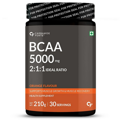 Carbamide Forte BCAA Powder With 2:1:1 Ideal Ratio - Orange Flavour