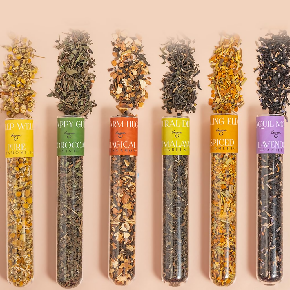 Chayam Assorted Tea Gift Set With Brass Infuser