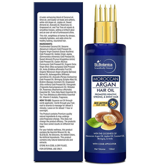 Buy St.Botanica Moroccan Argan Hair Oil With Comb Applicator from DrMediCart, Ship from India to USA