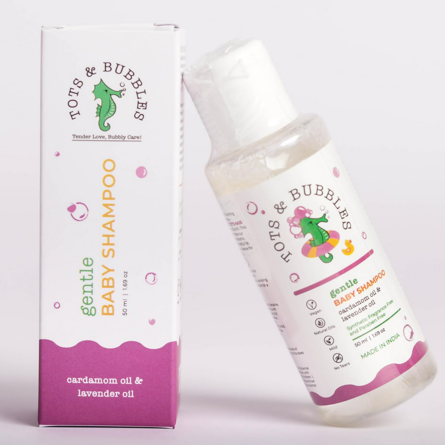 Tots & Bubbles Gentle Tear Free Shampoo with Natural Lavender & Cardamom Oil