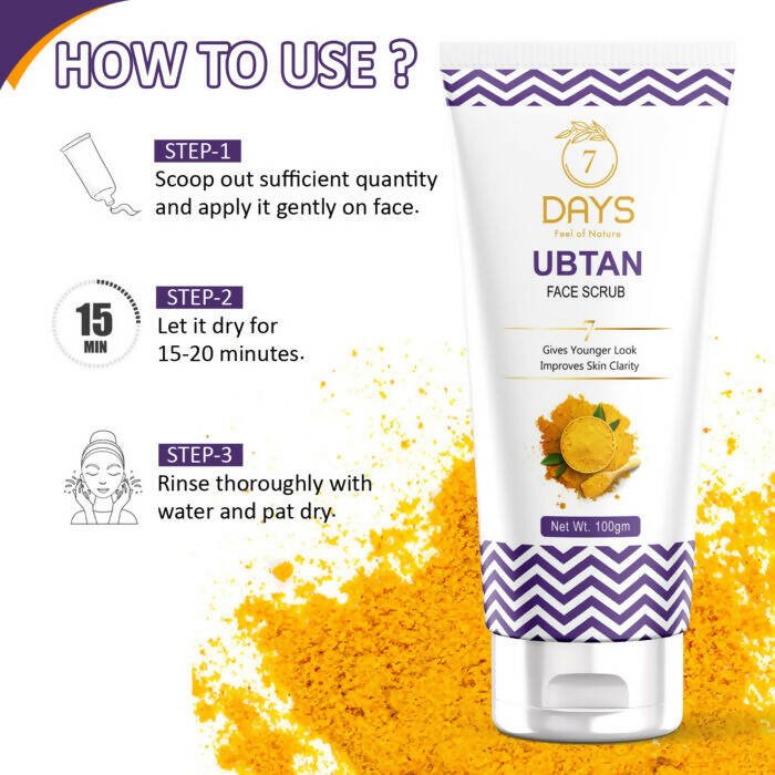 7 Days Ubtan Face Scrub with Turmeric & Walnut