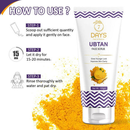 7 Days Ubtan Face Scrub with Turmeric & Walnut