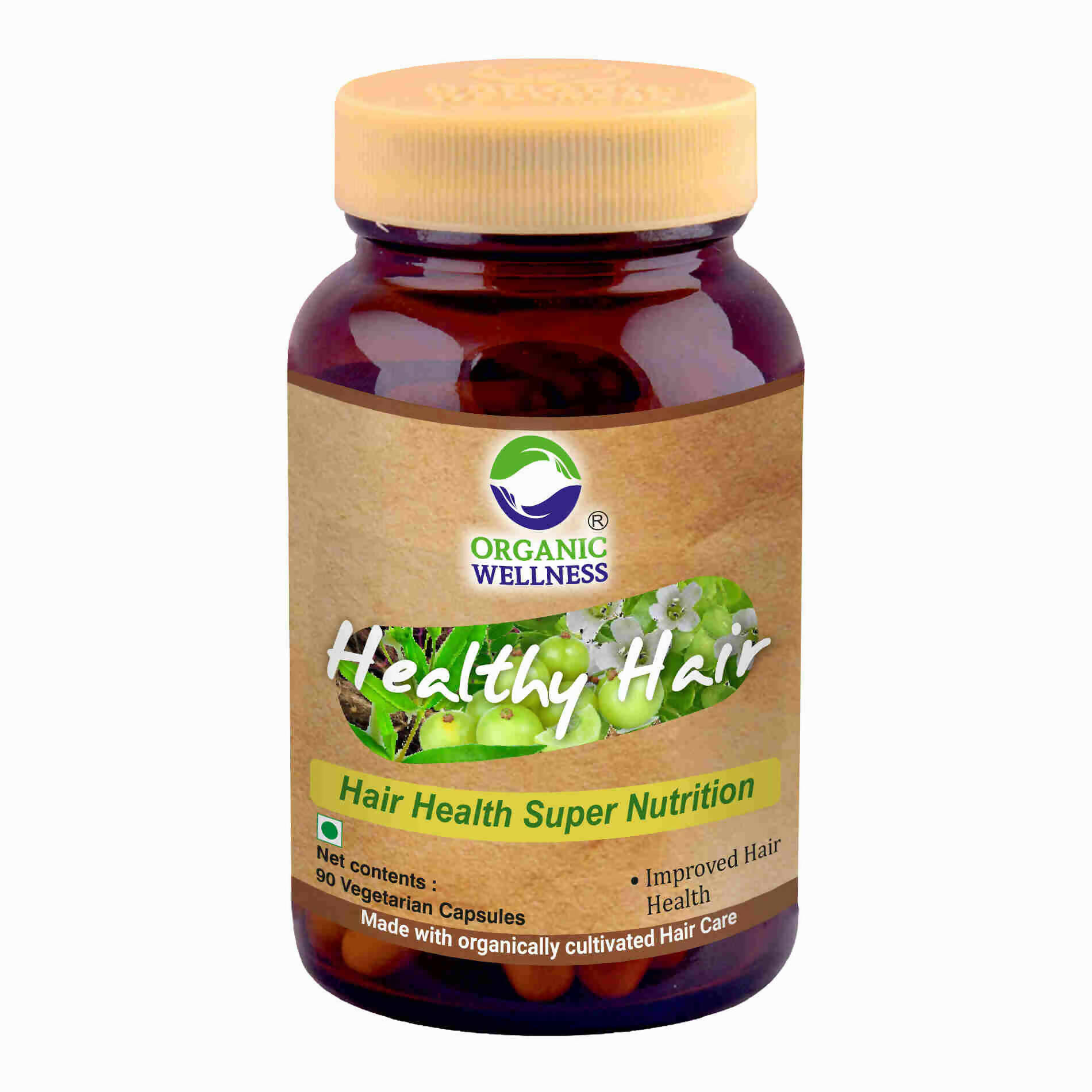 Organic Wellness Healthy Hair Vegetarian Capsules