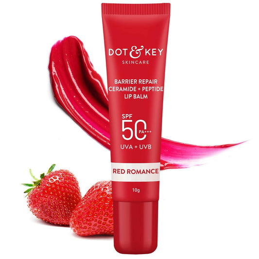 Buy Dot & Key Barrier Repair Ceramide & Peptide SPF 50 Lip Balm - Red Romance from DrMediCart, Ship from India to USA