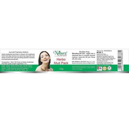 Naturz Ayurveda Herbo Mud Pack - DrMediCart