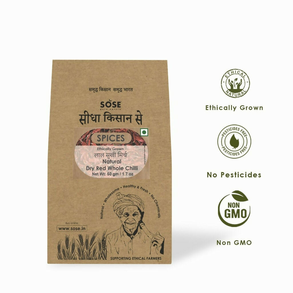 Gir Sidha Kisan Se Natural Dry Red Whole Chilli (Sukhi Lal Mirch)