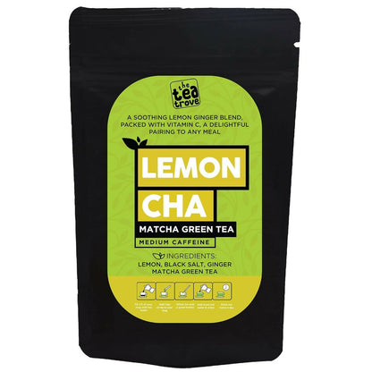 Buy The Tea Trove Matcha Green Tea Powder - Lemon, Ginger, Matcha tea with Black Rock Salt from DrMediCart