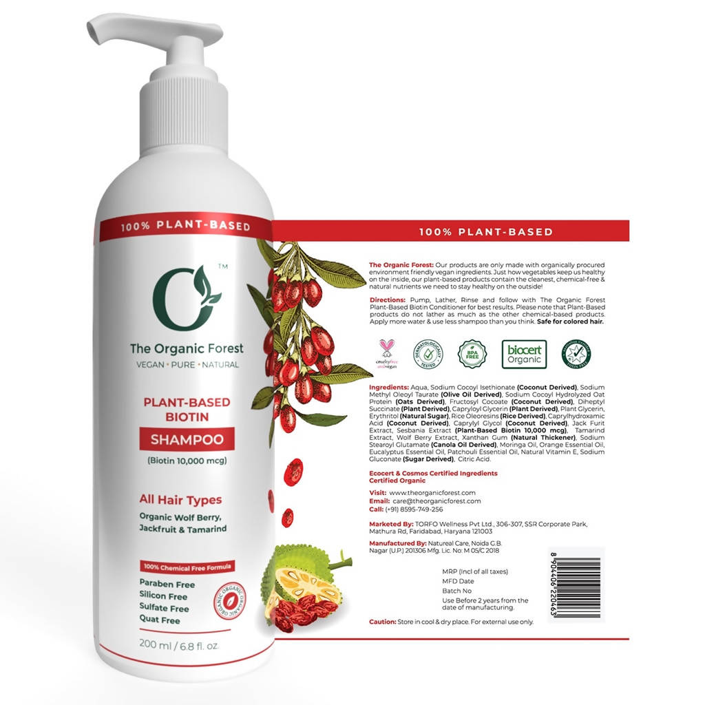 The Organic Forest Plant-Based Biotin Shampoo - Drmedicart