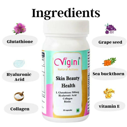 Vigini Natural Active Skin Beauty Health Capsules for Men Women - Drmedicart