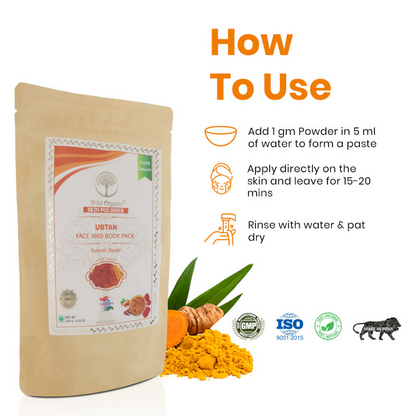 Wild Organic Ubtan Face And Body Pack Natural Powder