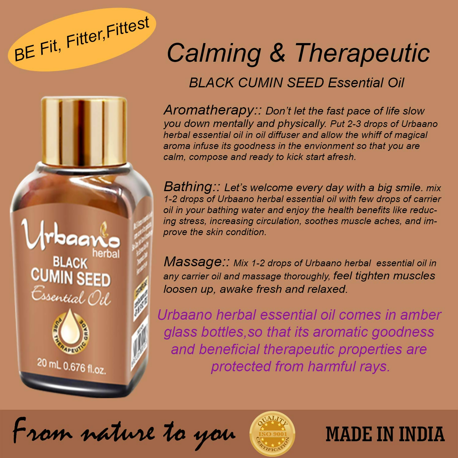 Urbaano Herbal Black Cumin Seed Essential Oil