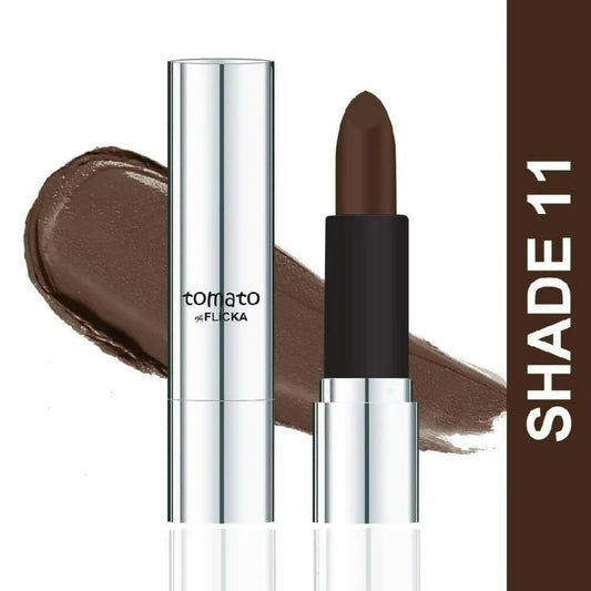 Buy Flicka Tomato Brown Matte Finish Lipstick Shade 11 from DrMediCart, Ship from India to USA