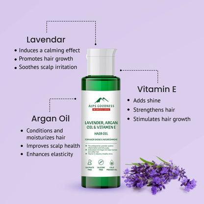 Alps Goodness Lavender, Argan Oil & Vitamin E Hair Oil