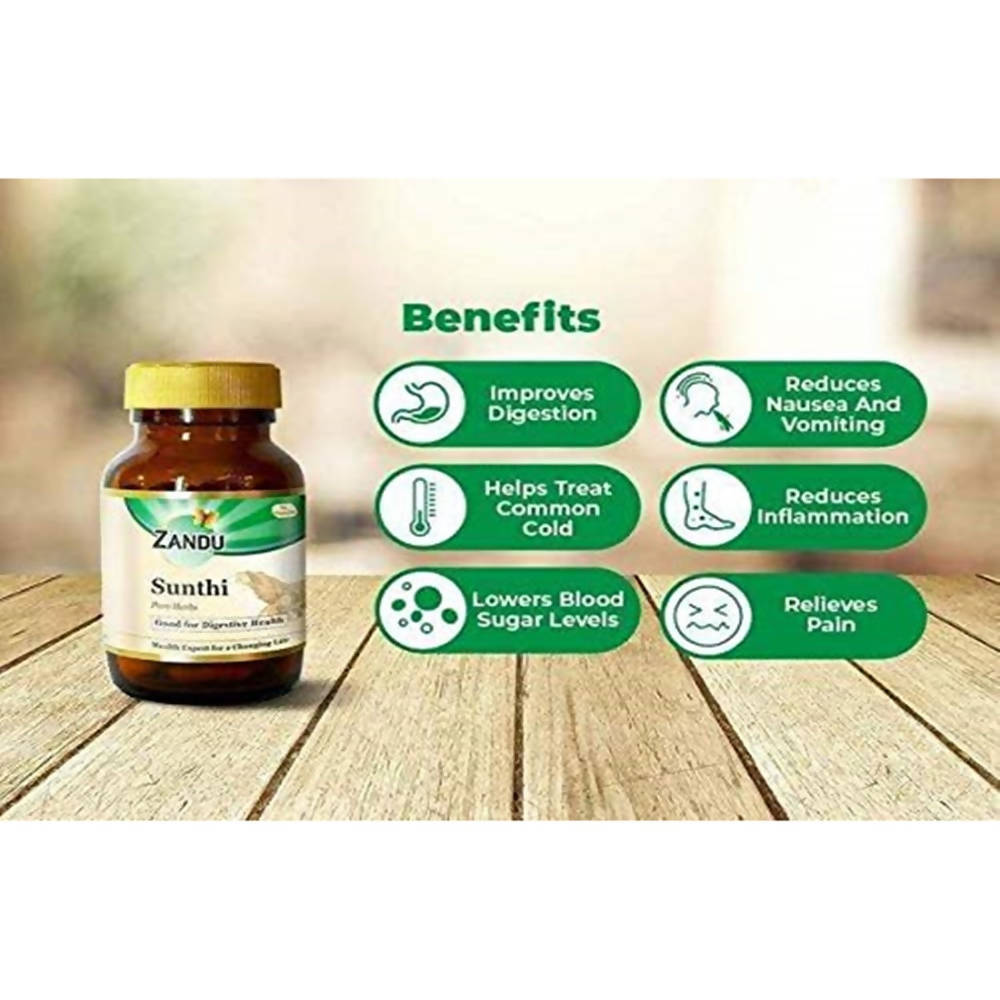 Zandu Sunthi Pure Herbs Capsules Good For Digestive Health
