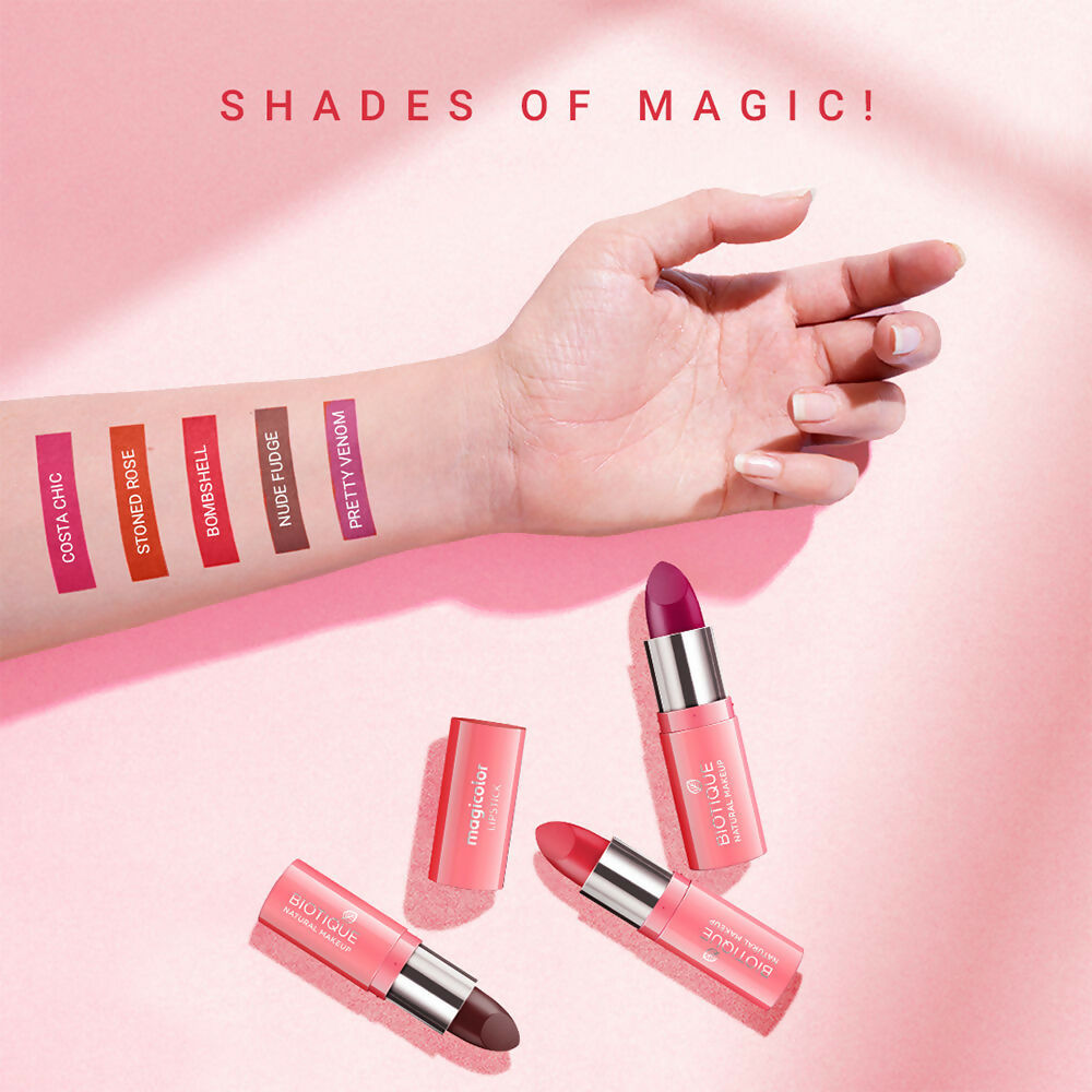 Biotique Magicolor Lipstick - Nudge Fudge