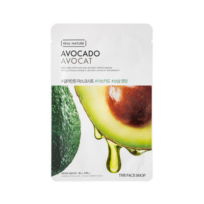 The Face Shop Real Nature Avocado Face Mask - Korean Skincare