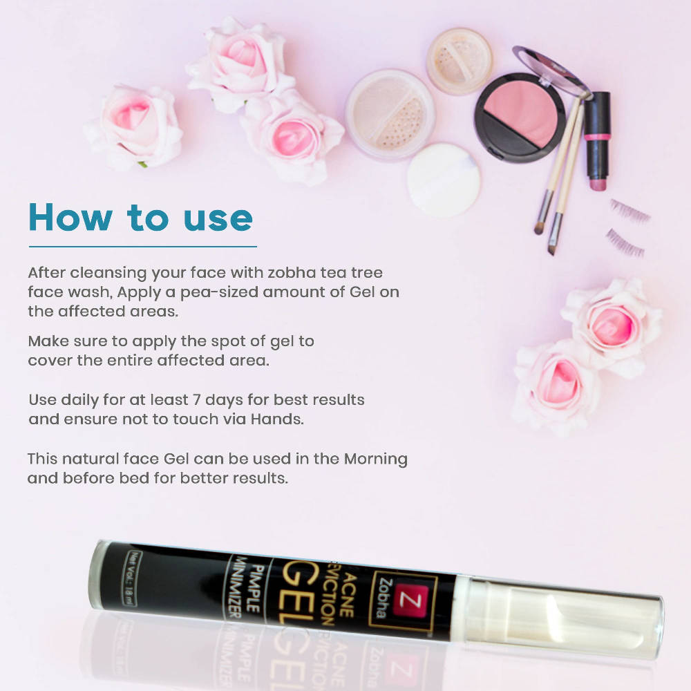 Zobha Acne Eviction Gel Pimple Minimizer How to Use