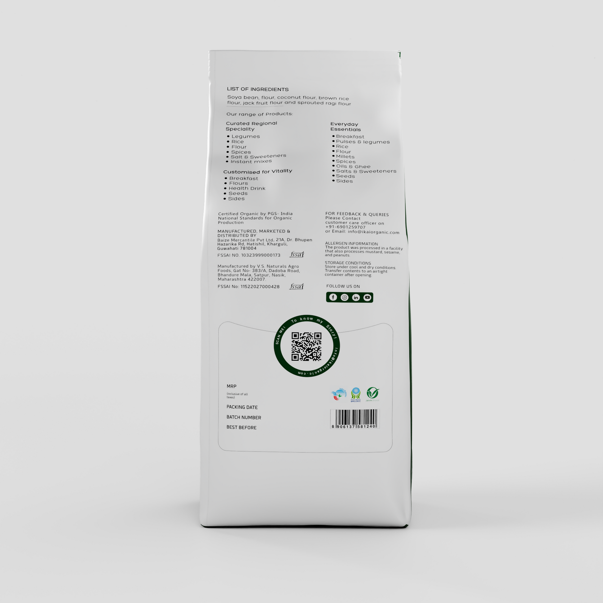 IKAI Organic Gluten Free Atta