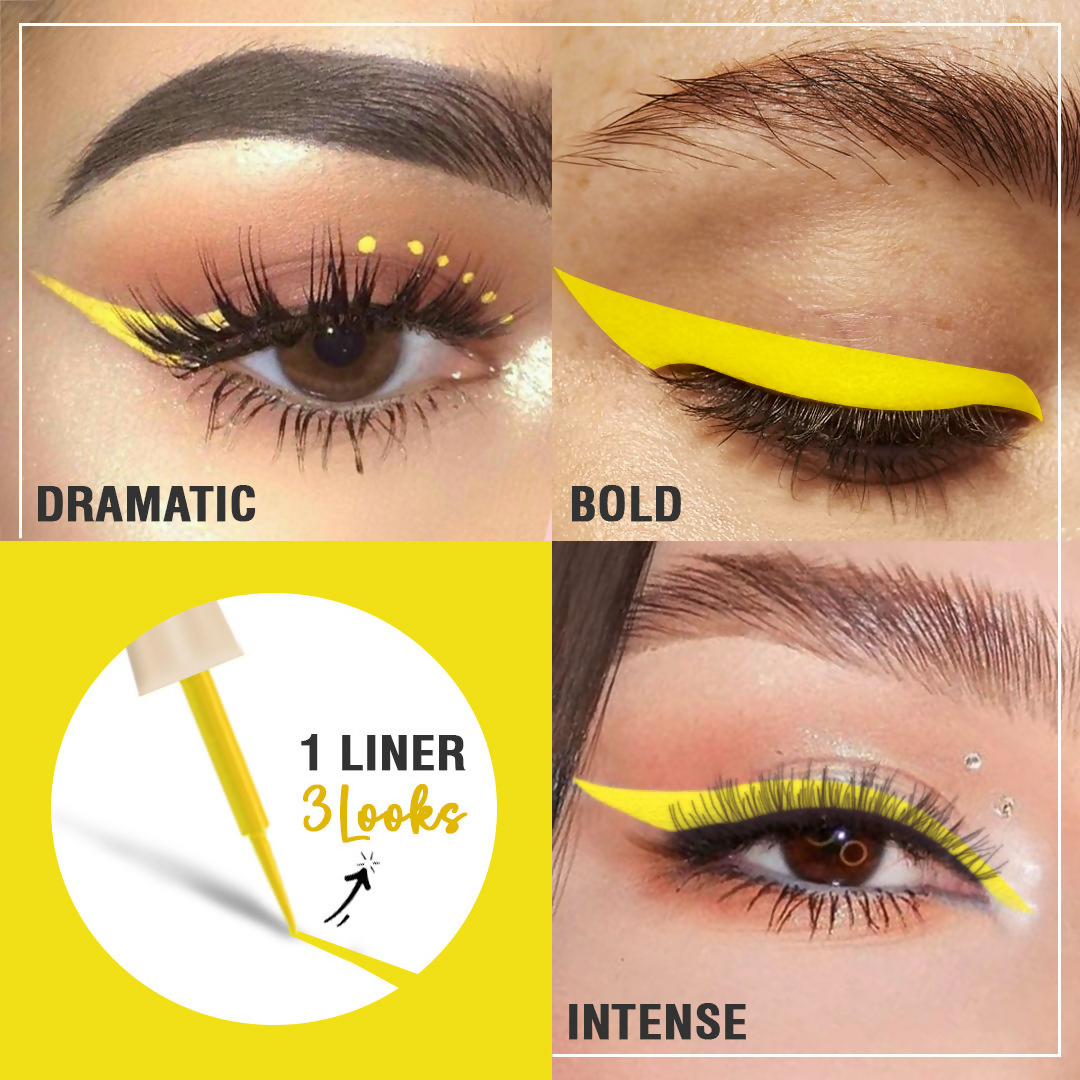 Glamveda Super Matte Liquid Intense Eyeliner - Yellow