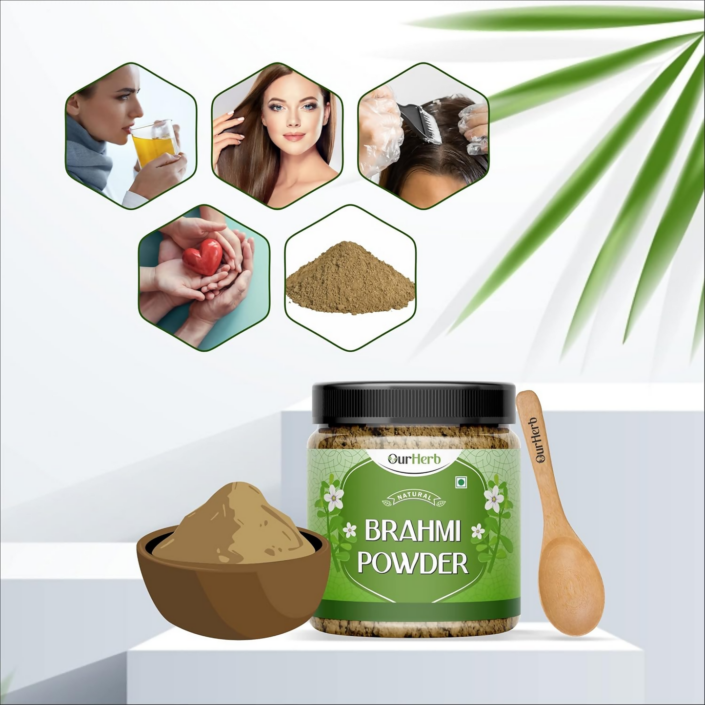 OurHerb Pure & Natural Brahmi Powder For Hair Care