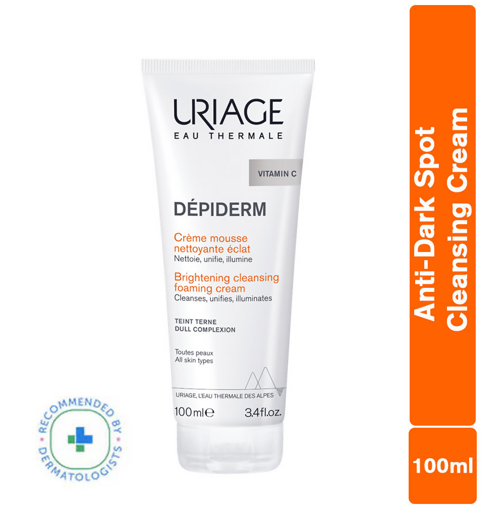 Uriage Depiderm Anti-Dark Spot Brightening Cleansing Foaming Cream With Vitamin C & Niacinamide