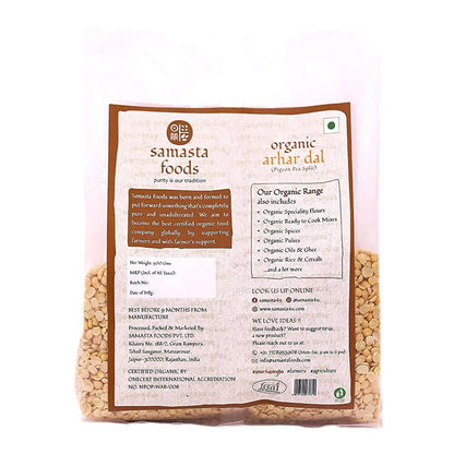 Samasta Foods Organic Arhar Dal (Pigeon Pea Split)