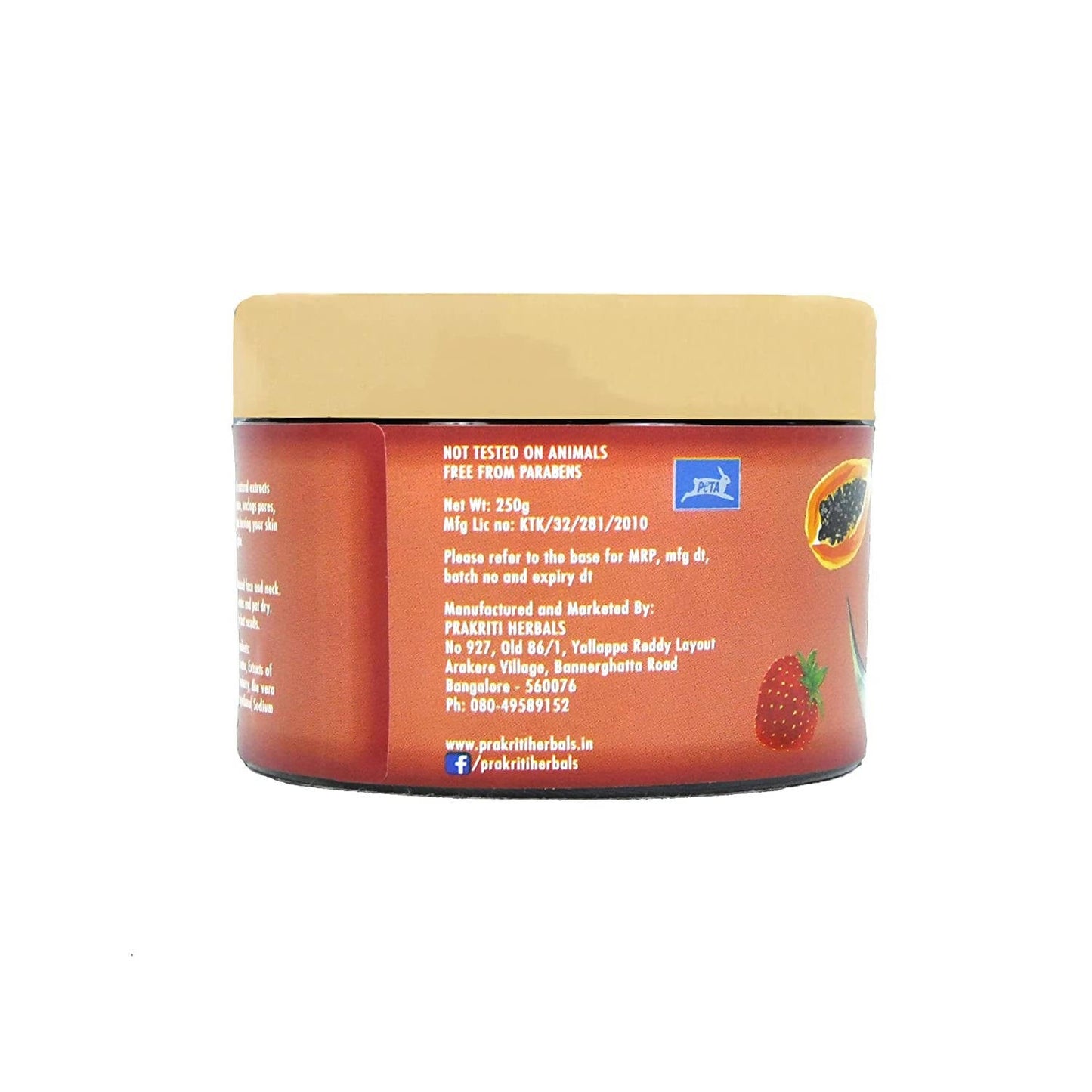 Prakriti Herbals Detox and Glow Strawberry Papaya Face Pack