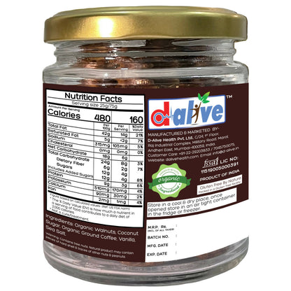 D-Alive Honestly Organic Activated Caramelised Coffee Walnuts - Drmedicart
