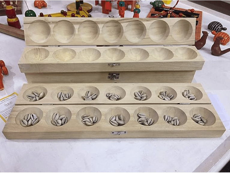 Buy Simple Days Pallanguzhi/Ali Guli Mane/Vamana Guntalu/Mancala Wooden Board Game With 80 Cowrie Shells - 14 Pit, Kid from DrMediCart, Ship from India to USA