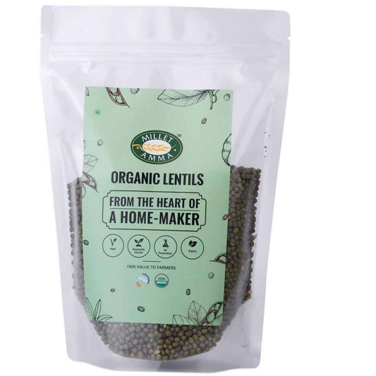 Buy Millet Amma Organic Green Gram Dal Whole from DrMediCart, Ship from India to USA