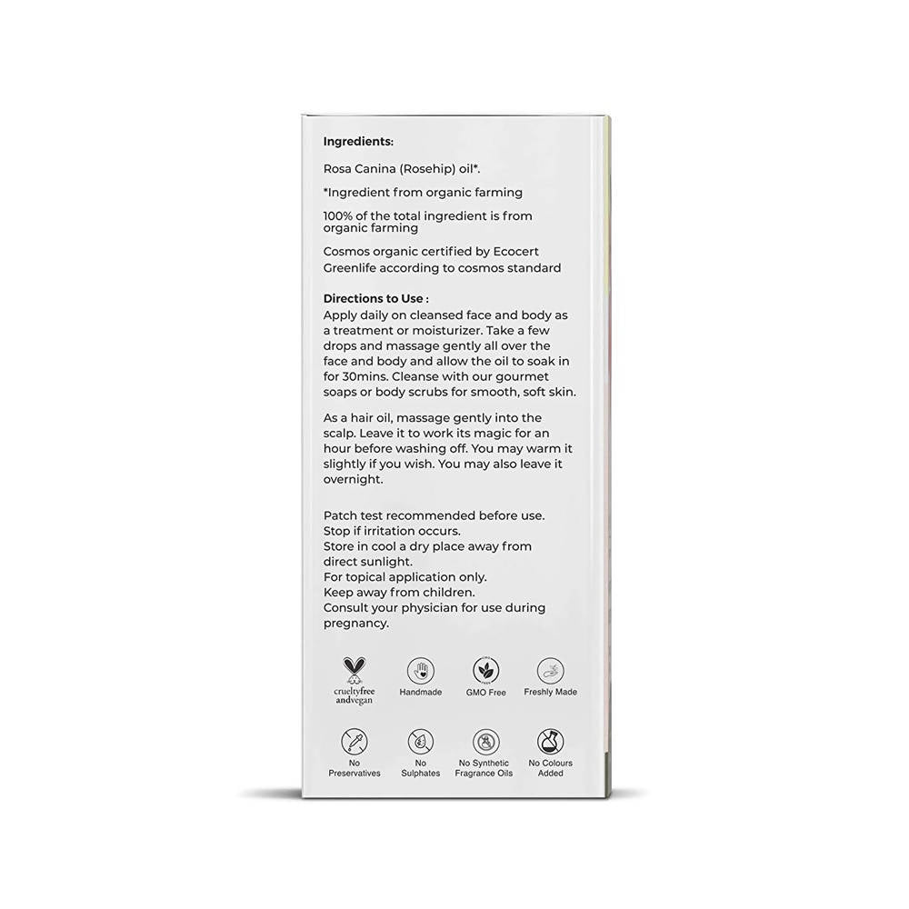 Juicy Chemistry Pure & Organic Rosehip Seed Oil For Cold Pressed Carrier Oil