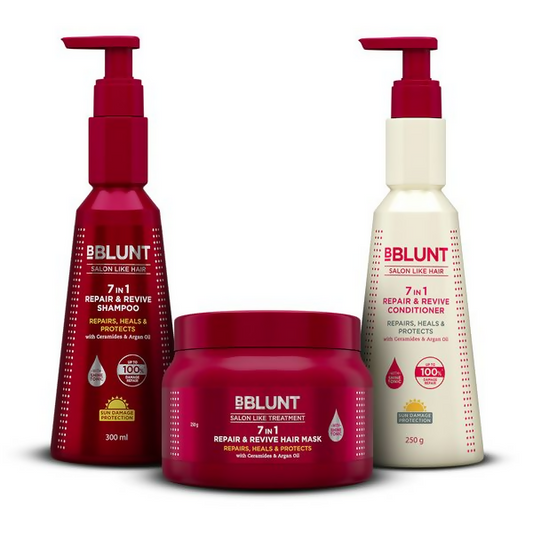BBlunt 7 in 1 HAir Damage Repair Trio Combo