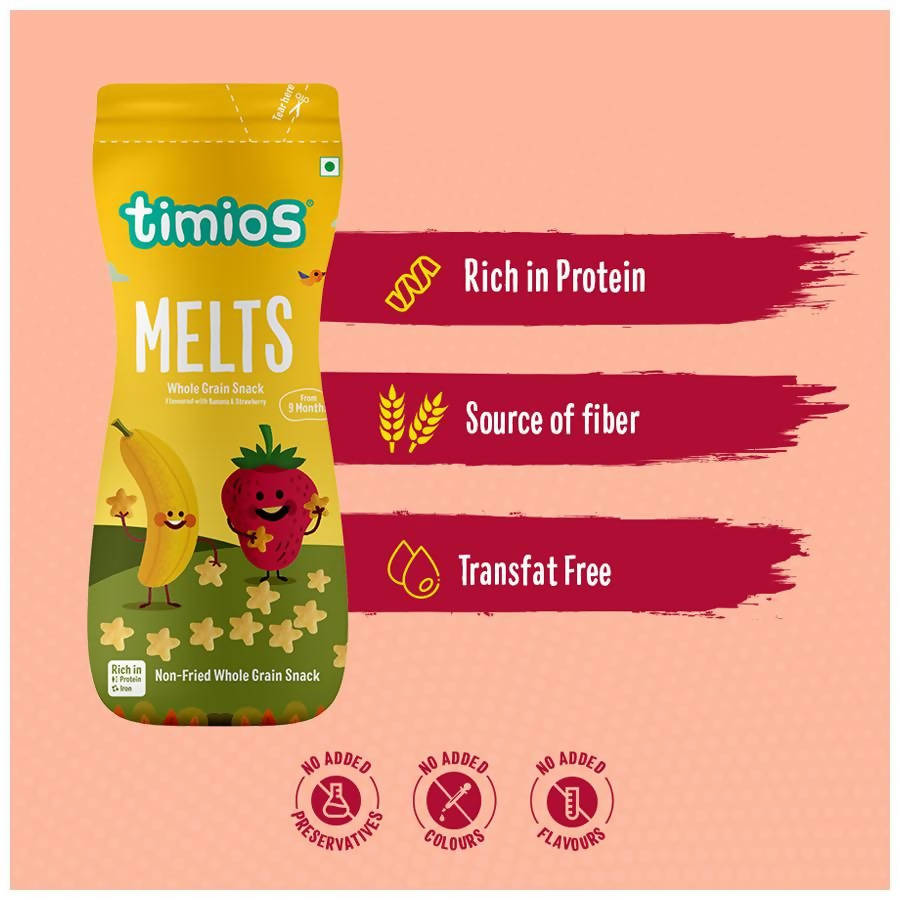 Timios Melts Banana And Strawberry Finger Food For Babies