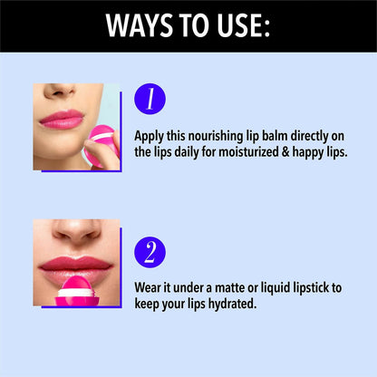 Blue Heaven Tinted Lip Balm Cocoa infused with Shea Butter, Almond oil and Vitamin E