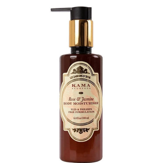 Buy Kama Ayurveda Rose & Jasmine Body Moisturiser 200ml from DrMediCart, Ship from India to USA