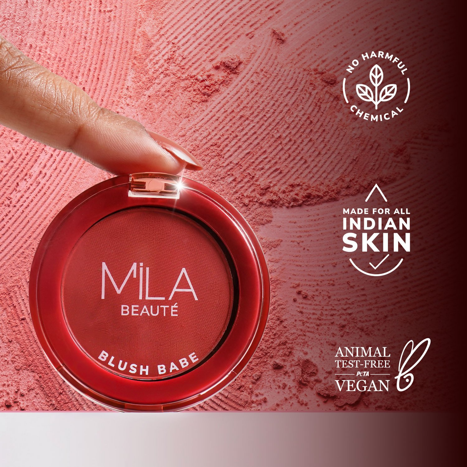 Mila Beaute Babe Blush Powder Blush - Peach Soda