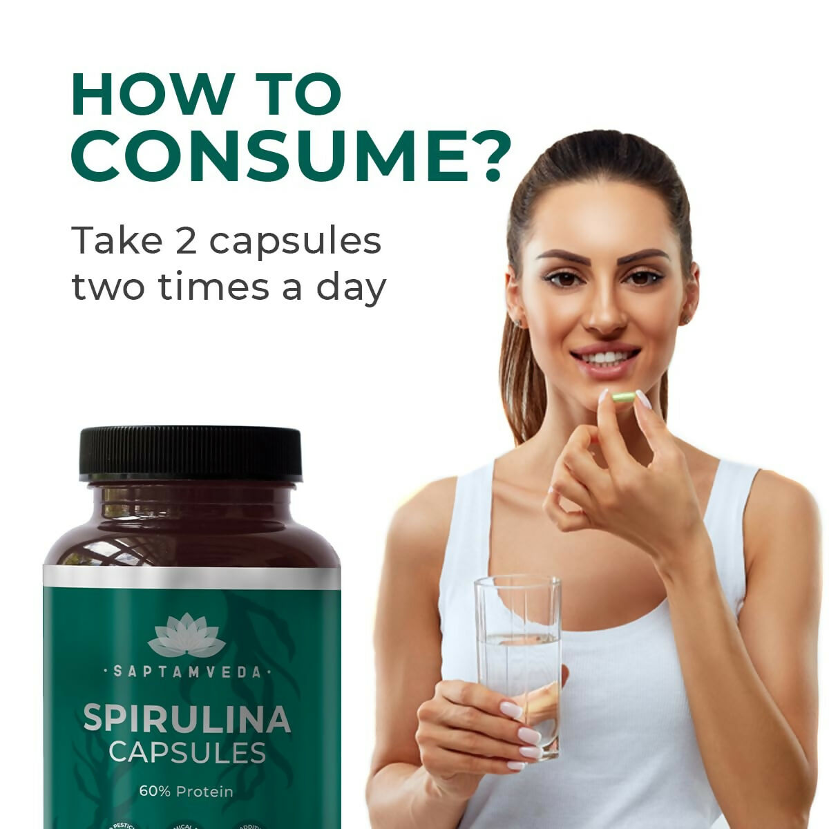 Saptamveda Spirulina Capsules
