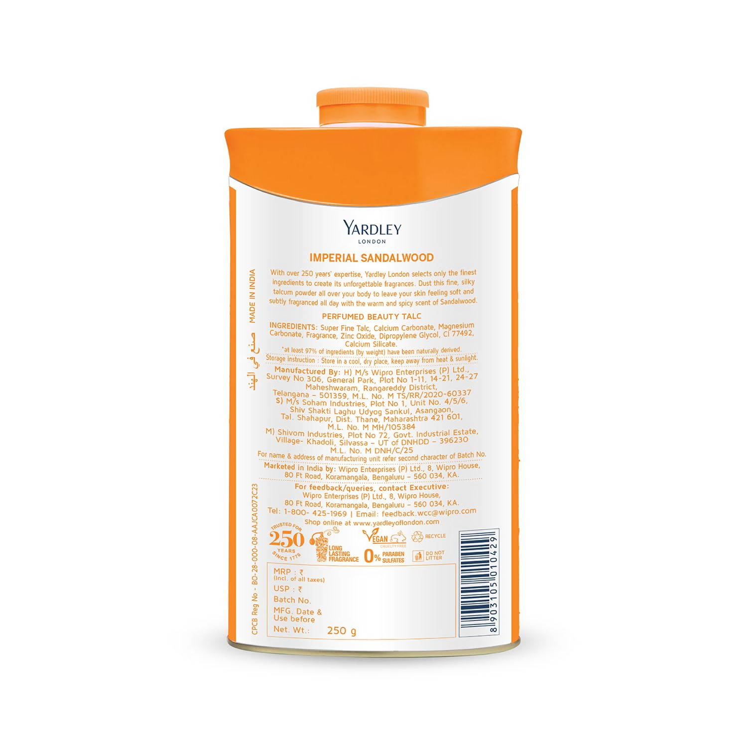 Yardley London Imperial Sandalwood Talc For Women