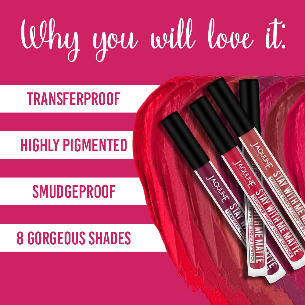 Jaquline USA Stay With Me Matte Liquid Lipstick - Play Girl
