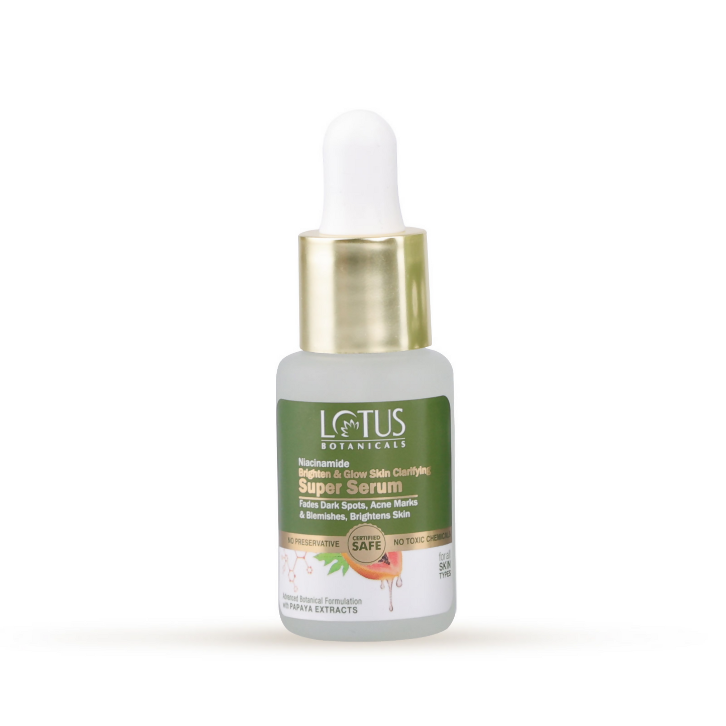 Lotus Botanicals Niacinamide & Papaya Brighten & Glow Skin Clarifying Super Serum
