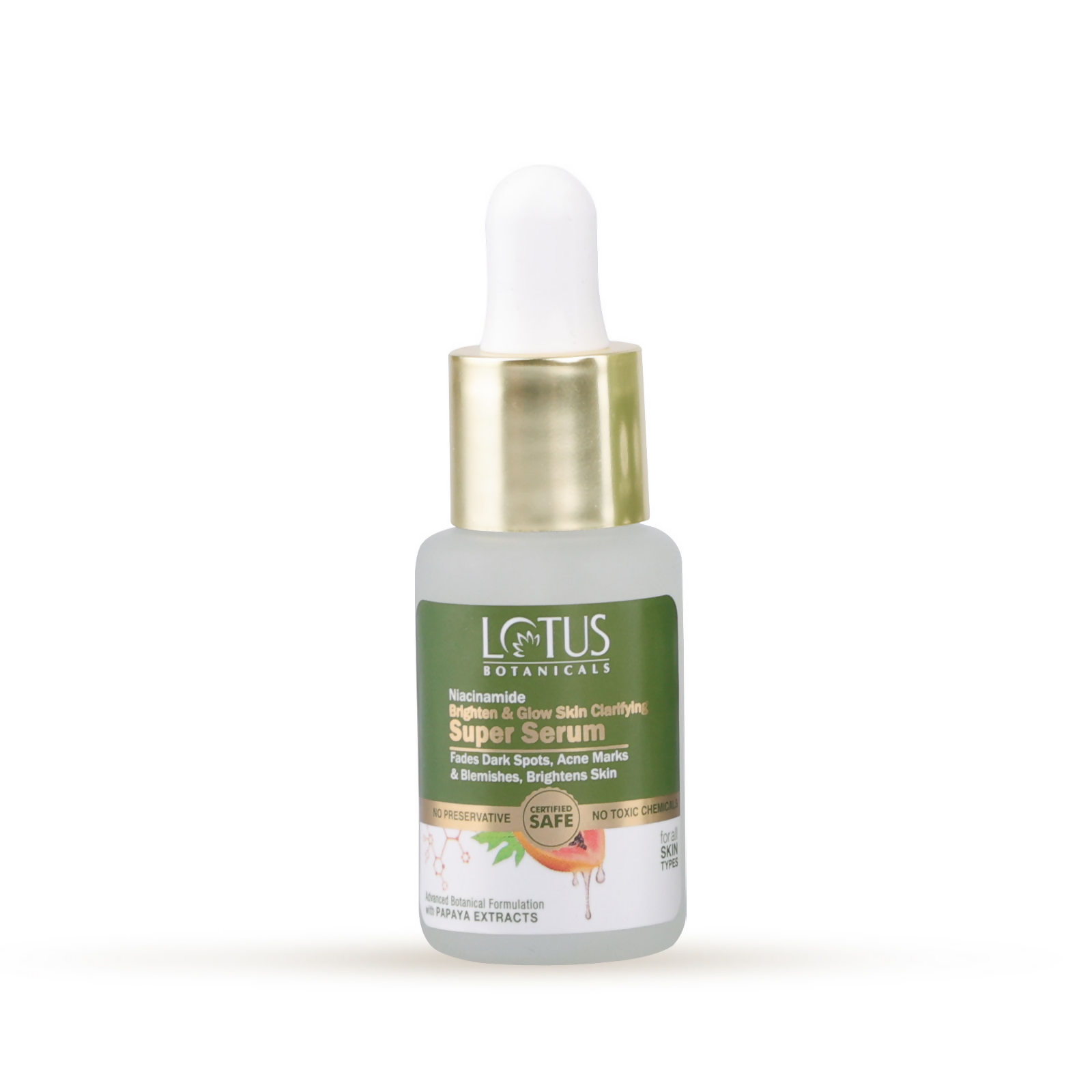 Lotus Botanicals Niacinamide & Papaya Brighten & Glow Skin Clarifying Super Serum