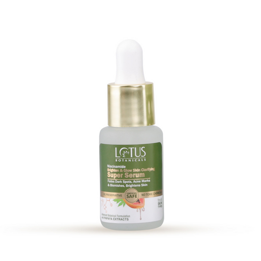 Lotus Botanicals Niacinamide & Papaya Brighten & Glow Skin Clarifying Super Serum