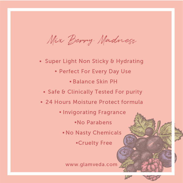 Glamveda Mix Berry Madness Refreshing Body Wash & Lotion Combo Pack