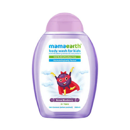 Buy Mamaearth Brave Blueberry Body Wash For Kids with Blueberry & Oat Protein from DrMediCart, Ship from India to USA